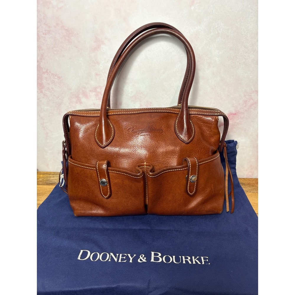 Dooney & Bourke Florentine Vaccheta Leather Medium East/West Pocket Satchel
